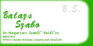 balazs szabo business card